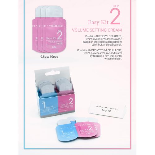 Fall in the Volume – CREAM#1 + CREAM#2 Lamination Eyelashes Easy Kit (Professionell användning)