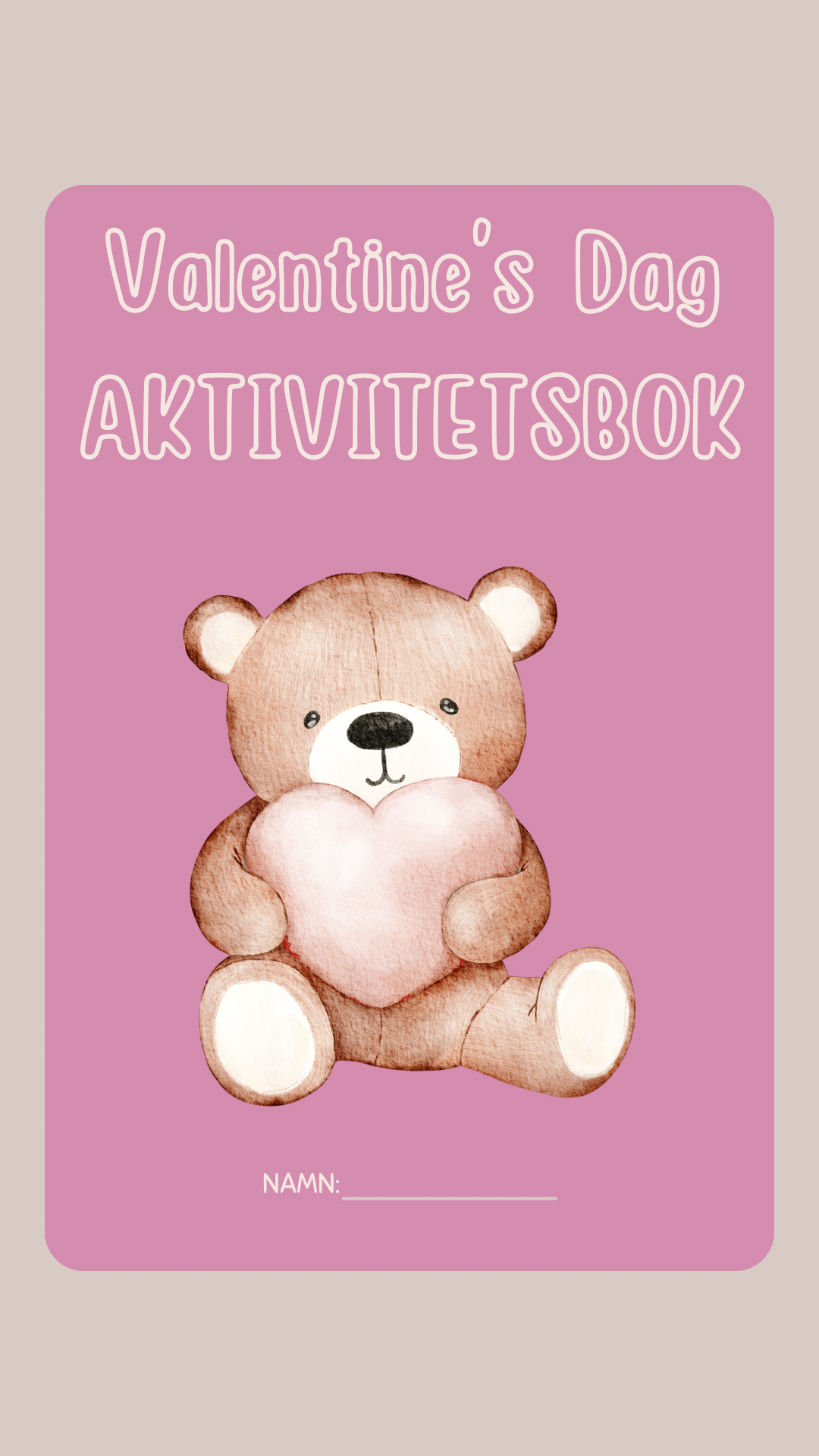 Aktivitetsbok för Barn – Måla, Rita & Räkna (Alla Hjärtans Dag Special)